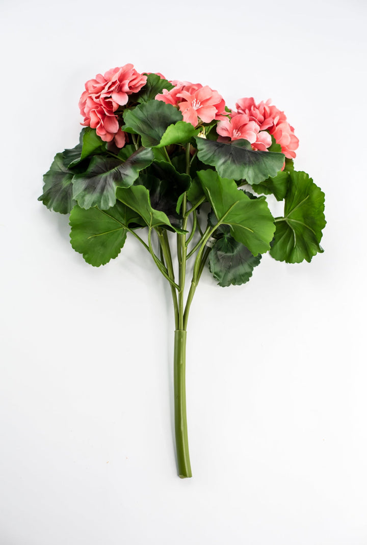 Real touch geranium bush, coral - Greenery MarketMTF24297 SALM