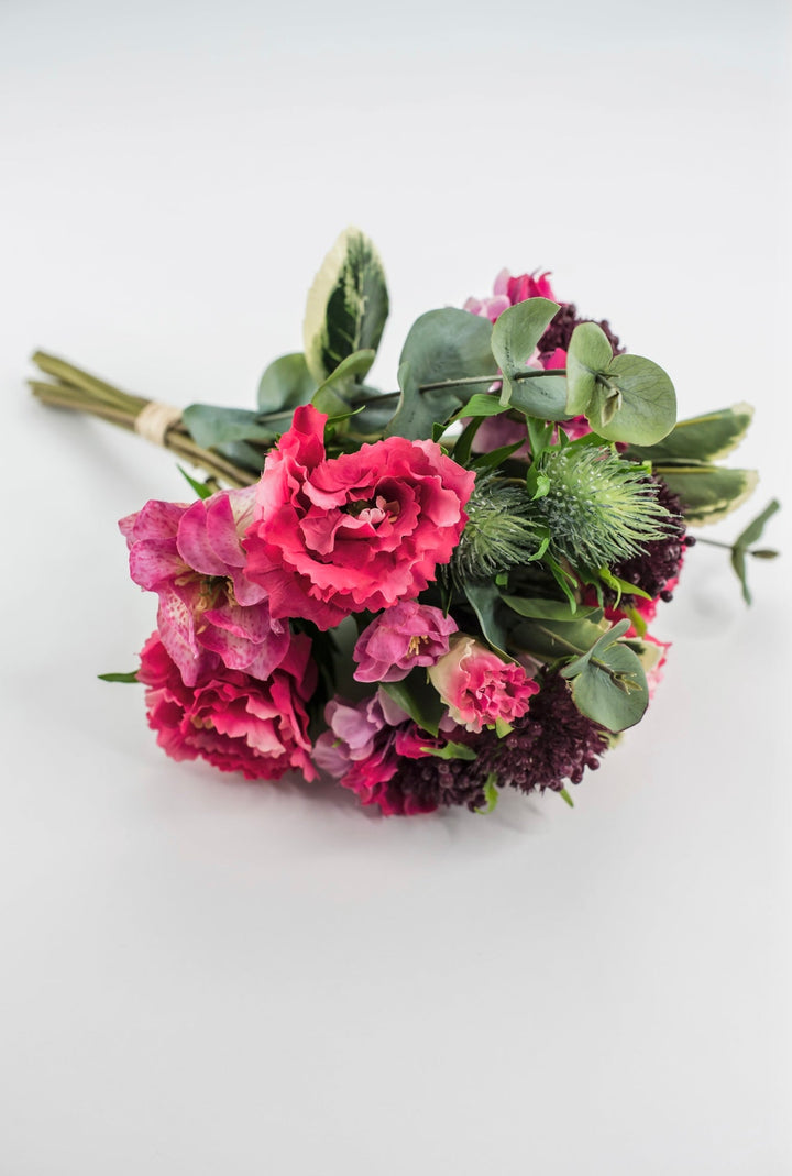 Real touch mixed lisianthus bundle, hot pink - Greenery MarketMTF24292 FUSH