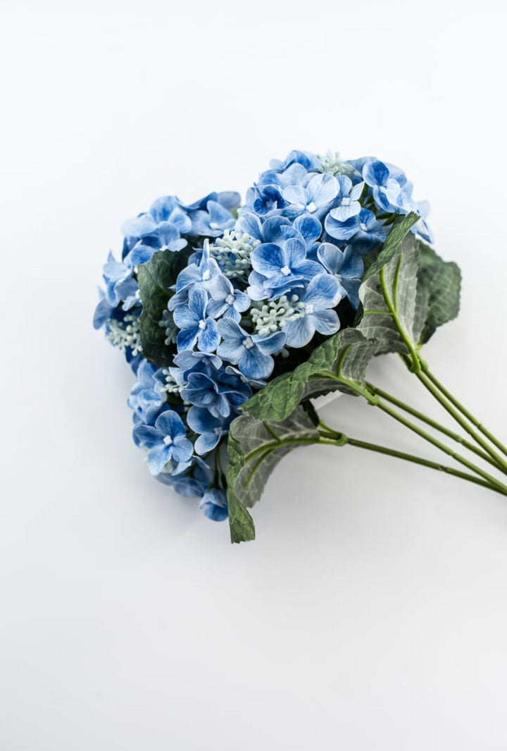Real touch, snowball hydrangea bush - blue - Greenery Market84845 - BL