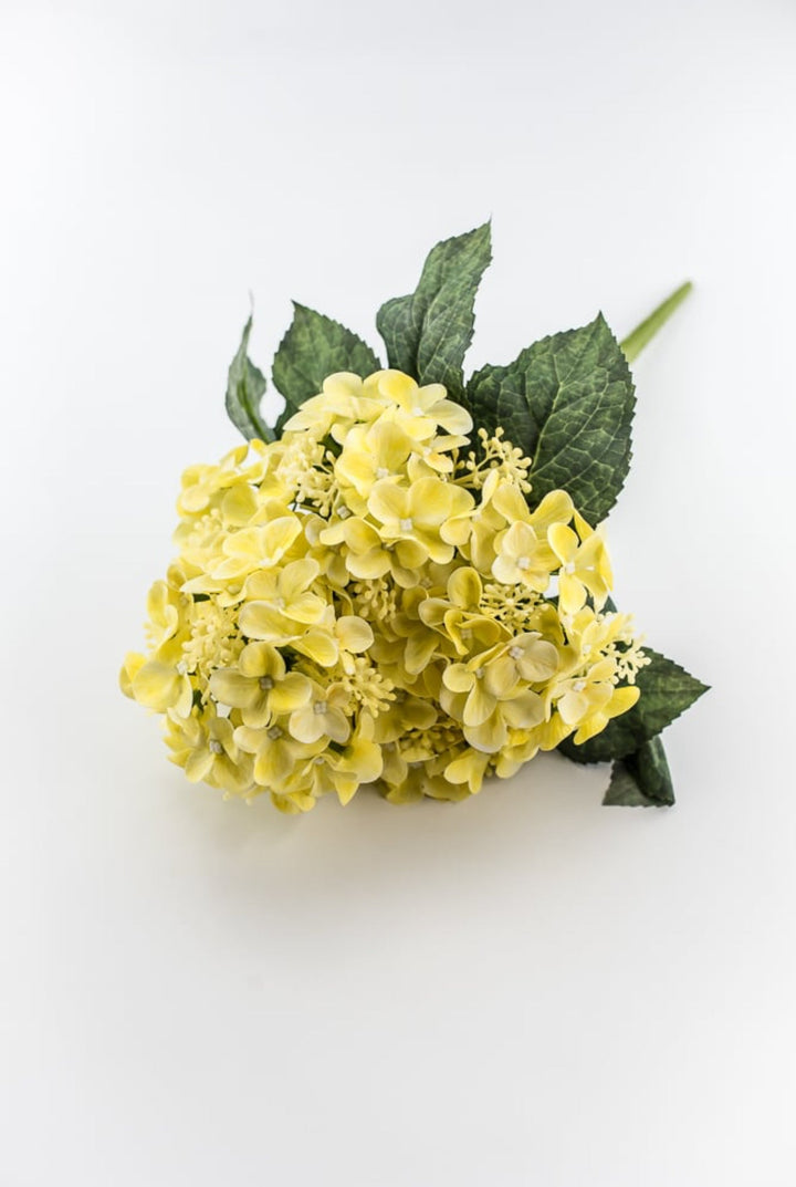 Real touch, snowball hydrangea bush - yellow - Greenery Market84845 - YEL