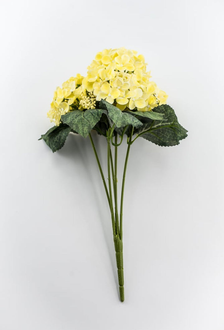 Real touch, snowball hydrangea bush - yellow - Greenery Market84845 - YEL