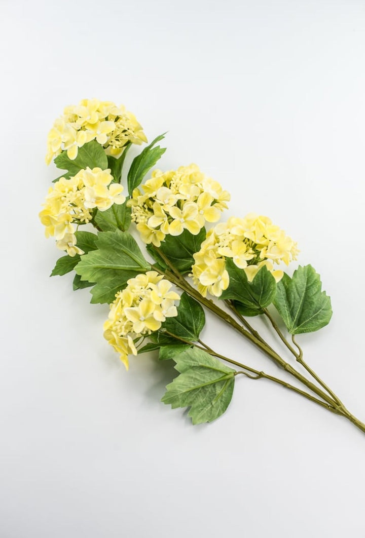 Real touch, snowball hydrangea spray - yellow - Greenery Market21114 - YEL