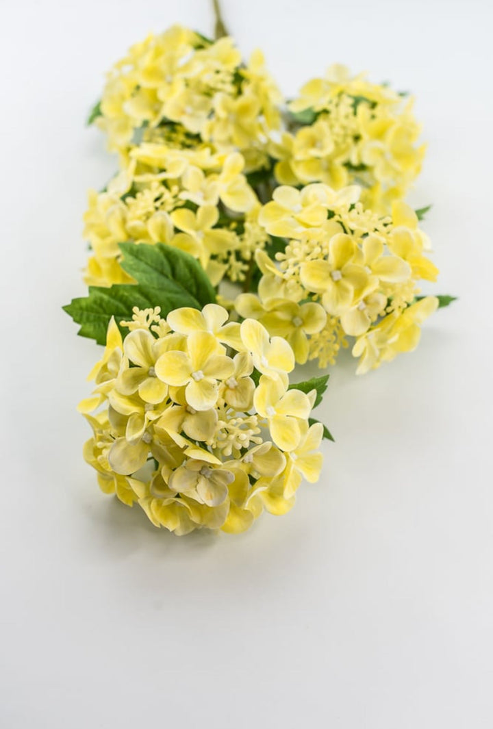 Real touch, snowball hydrangea spray - yellow - Greenery Market21114 - YEL