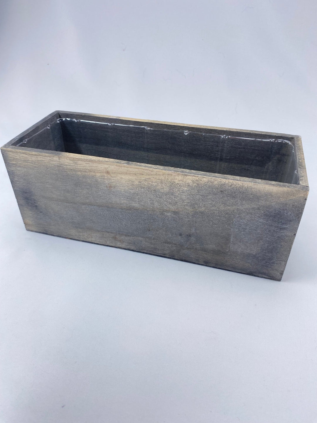 Rectangle wooden containers - gray stain - Greenery Marketwreath base & containers7912GY