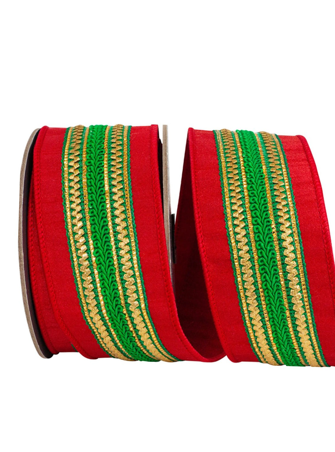Red And Green Regal Wired Ribbon 2.5” - Greenery MarketWired ribbon94397W - 985 - 40D