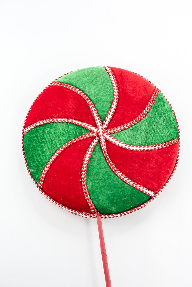 Red and Green Velvet Lollipop Spray - Greenery Market86289RDGN