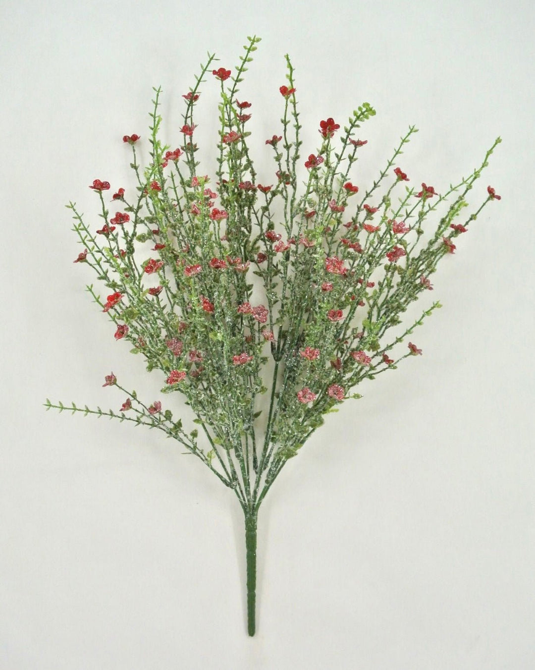 Red Flower And Iced Greenery Bush - Greenery Market85263 - RD
