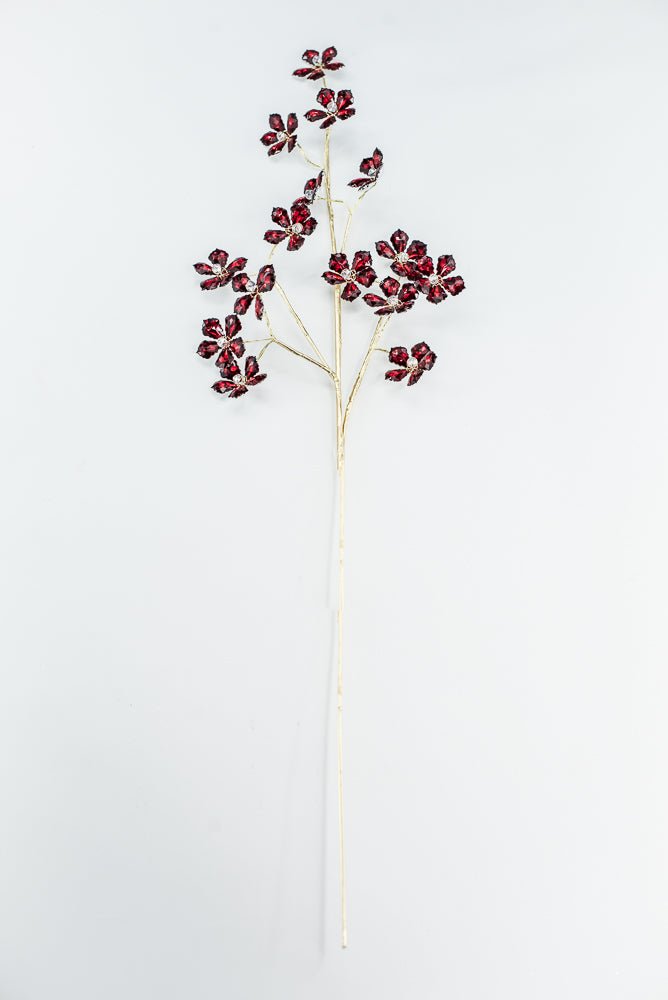 Red Flower Crystal Spray - 28" - Greenery MarketXA340R