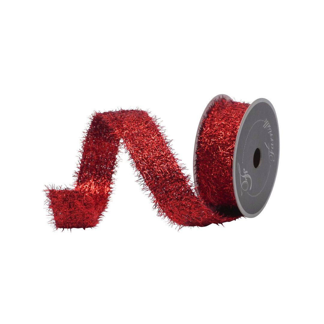 Red Jazzy Farrisilk Wired Ribbon - 1.5" - Greenery MarketRS209 - 02