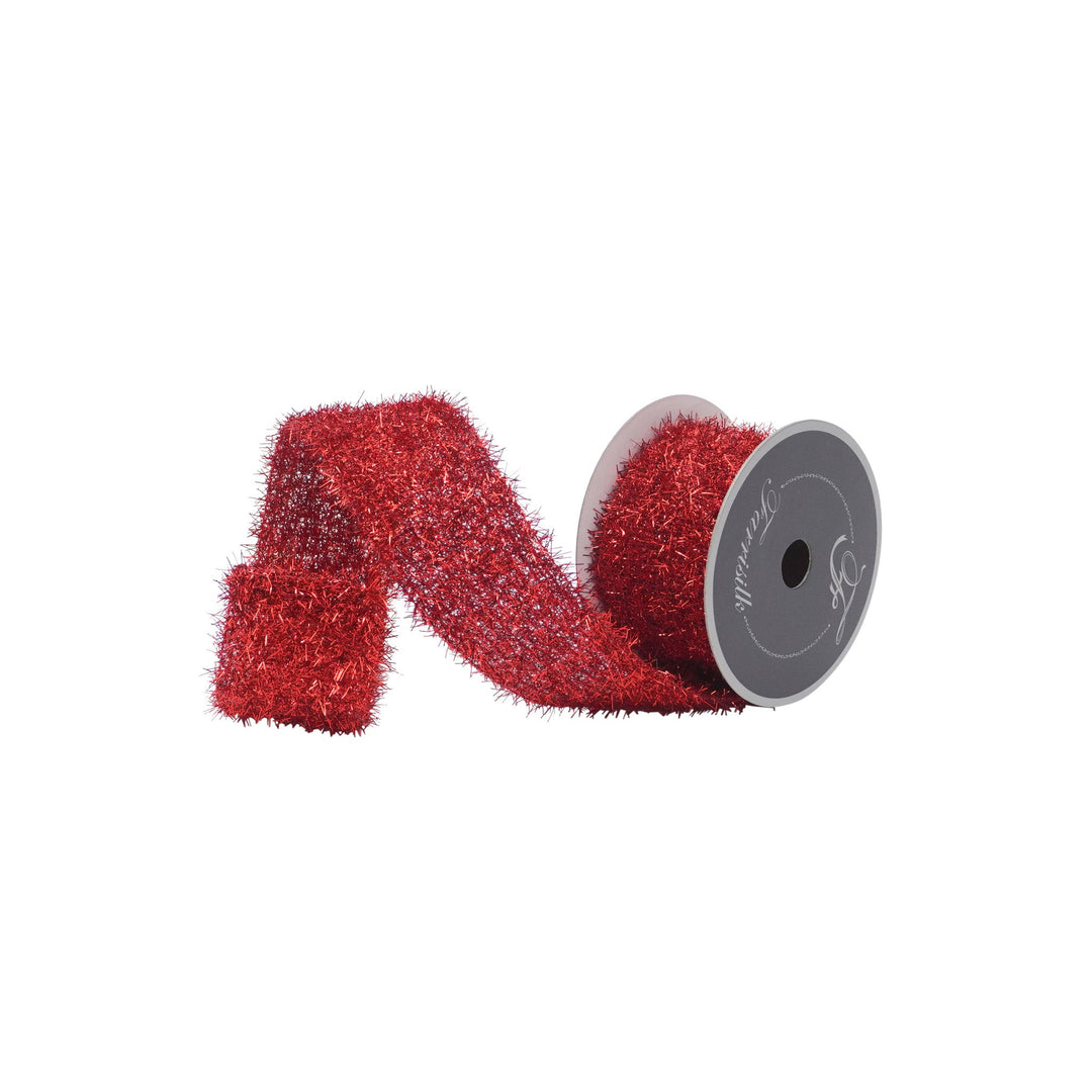 Red Jazzy Farrisilk Wired Ribbon - 2.5" - Greenery MarketRS210 - 02