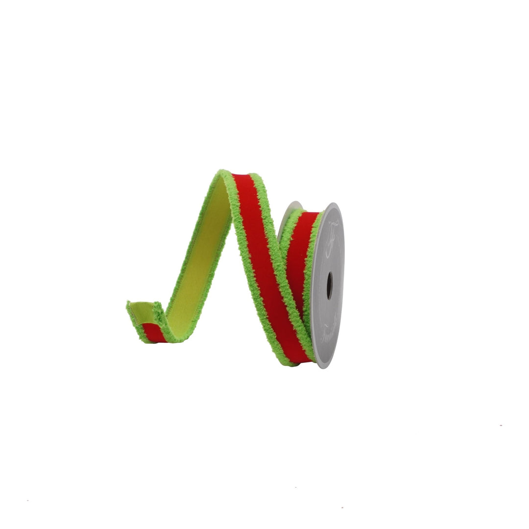 Red & Lime Scrooge Trim Farrisilk Wired Ribbon - 1" - Greenery MarketRS221 - 47