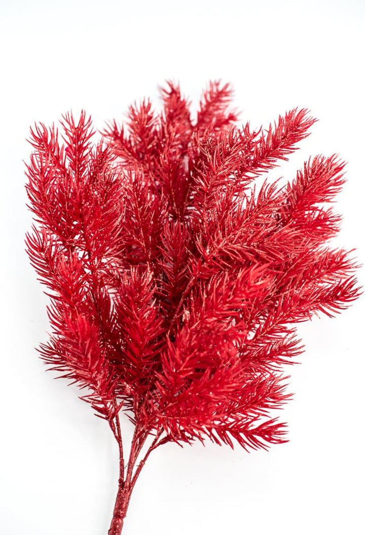 Red pine bush with glitter - Greenery Market84345 - RD