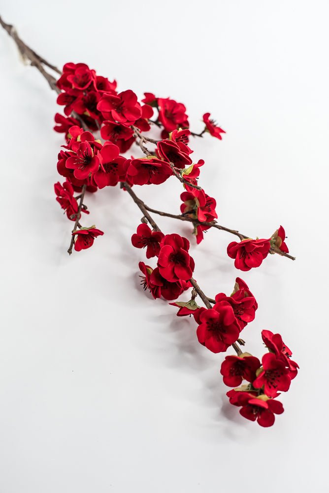 Red velvet cherry blossom flowers spray 36” - Greenery Marketartificial flowersXF656 - R