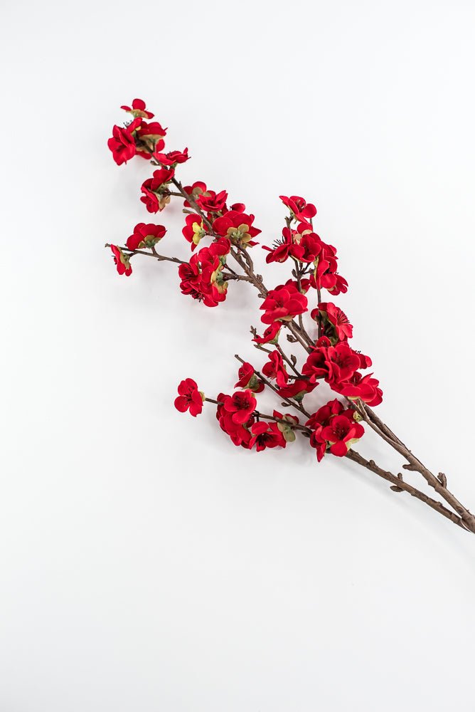 Red velvet cherry blossom flowers spray 36” - Greenery Marketartificial flowersXF656 - R