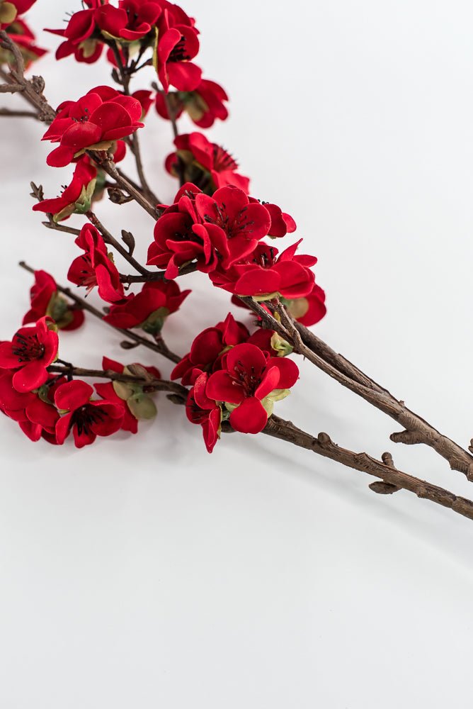 Red velvet cherry blossom flowers spray 36” - Greenery Marketartificial flowersXF656 - R