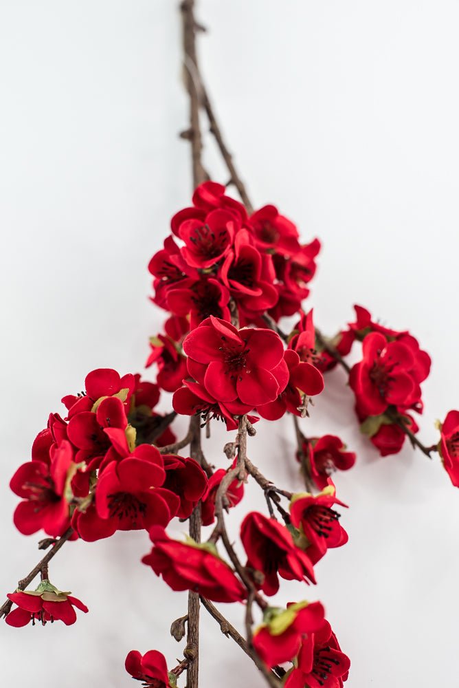 Red velvet cherry blossom flowers spray 36” - Greenery Marketartificial flowersXF656 - R