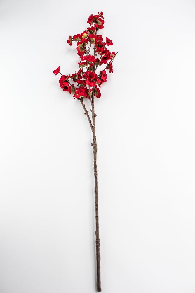 Red velvet cherry blossom flowers spray 36” - Greenery Marketartificial flowersXF656 - R