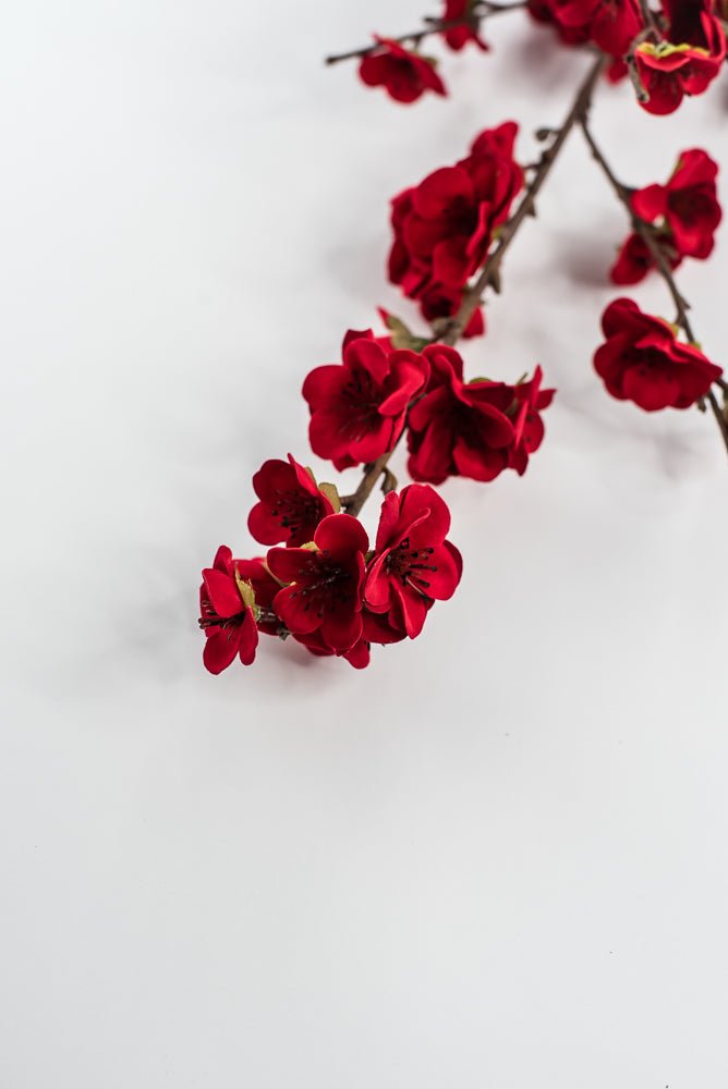 Red velvet cherry blossom flowers spray 36” - Greenery Marketartificial flowersXF656 - R