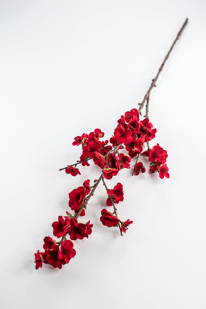 Red velvet cherry blossom flowers spray 36” - Greenery Marketartificial flowersXF656 - R