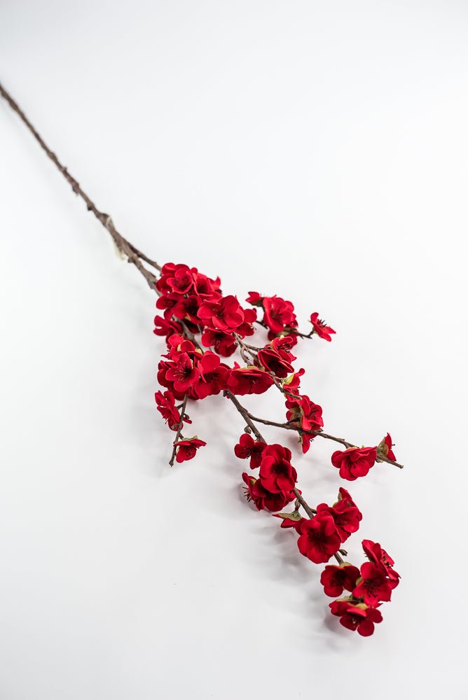Red velvet cherry blossom flowers spray 36” - Greenery Marketartificial flowersXF656 - R