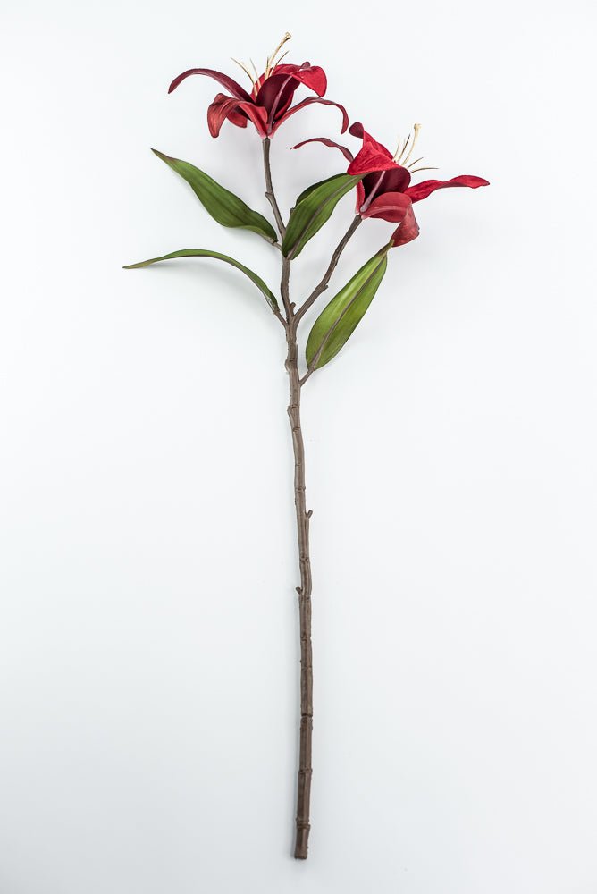 Red velvet lily flowers spray 24” - Greenery Marketartificial flowersXF659 - R