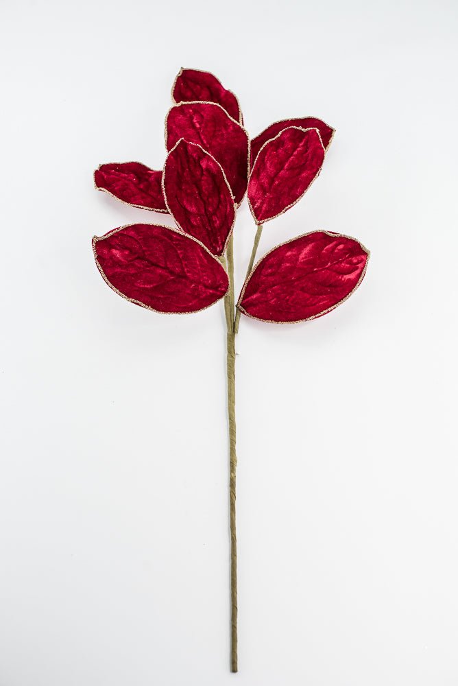 Red Velvet Magnolia Leaf Spray - 27.5" - Greenery MarketXF672R