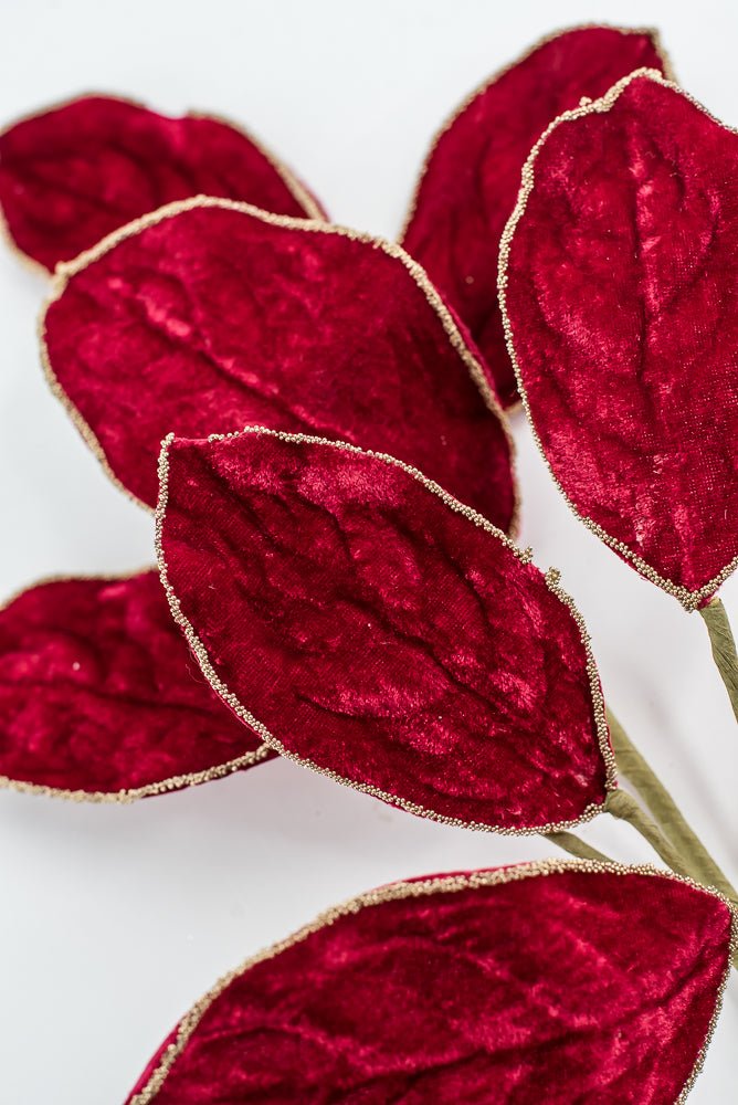 Red Velvet Magnolia Leaf Spray - 27.5" - Greenery MarketXF672R