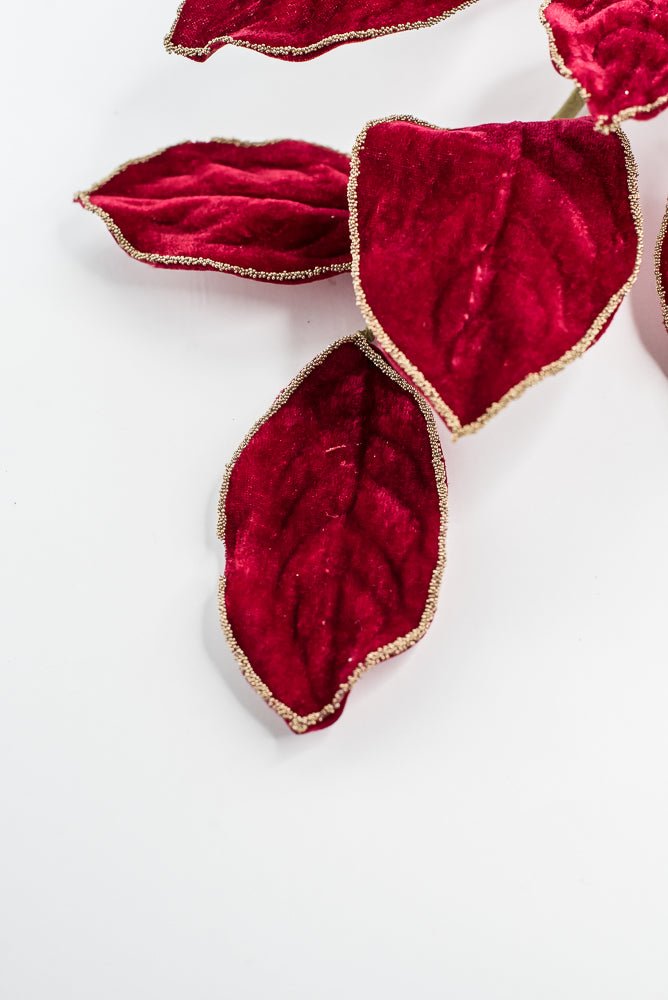 Red Velvet Magnolia Leaf Spray - 27.5" - Greenery MarketXF672R