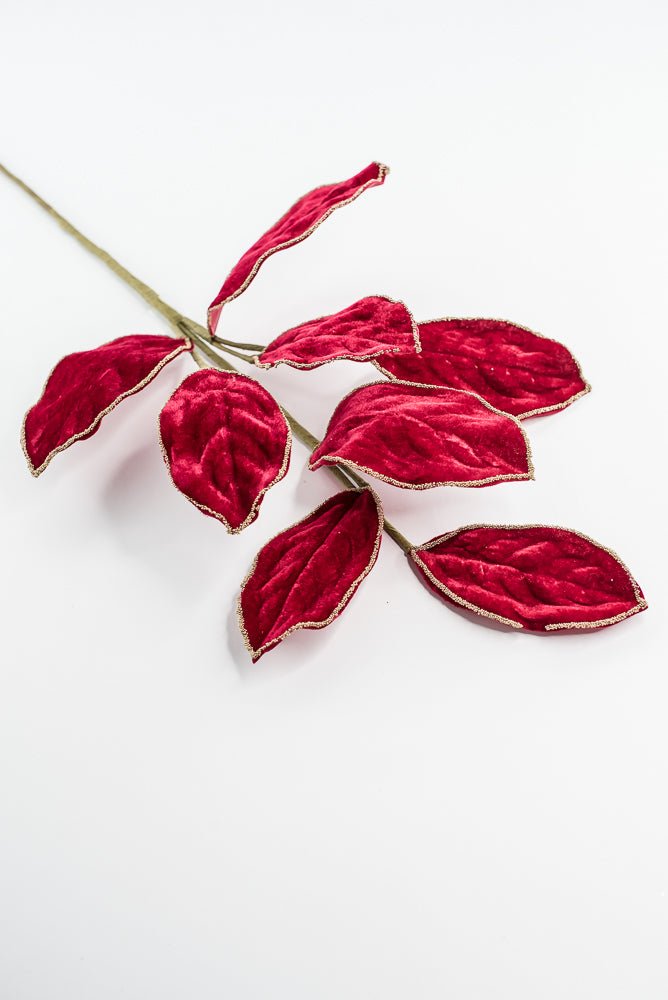 Red Velvet Magnolia Leaf Spray - 27.5" - Greenery MarketXF672R