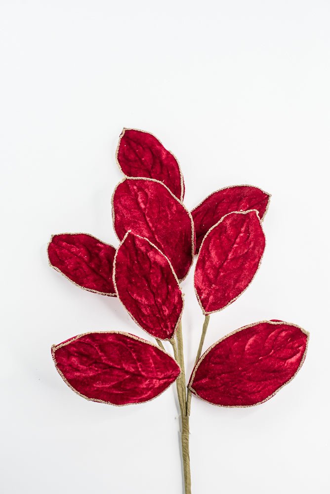 Red Velvet Magnolia Leaf Spray - 27.5" - Greenery MarketXF672R