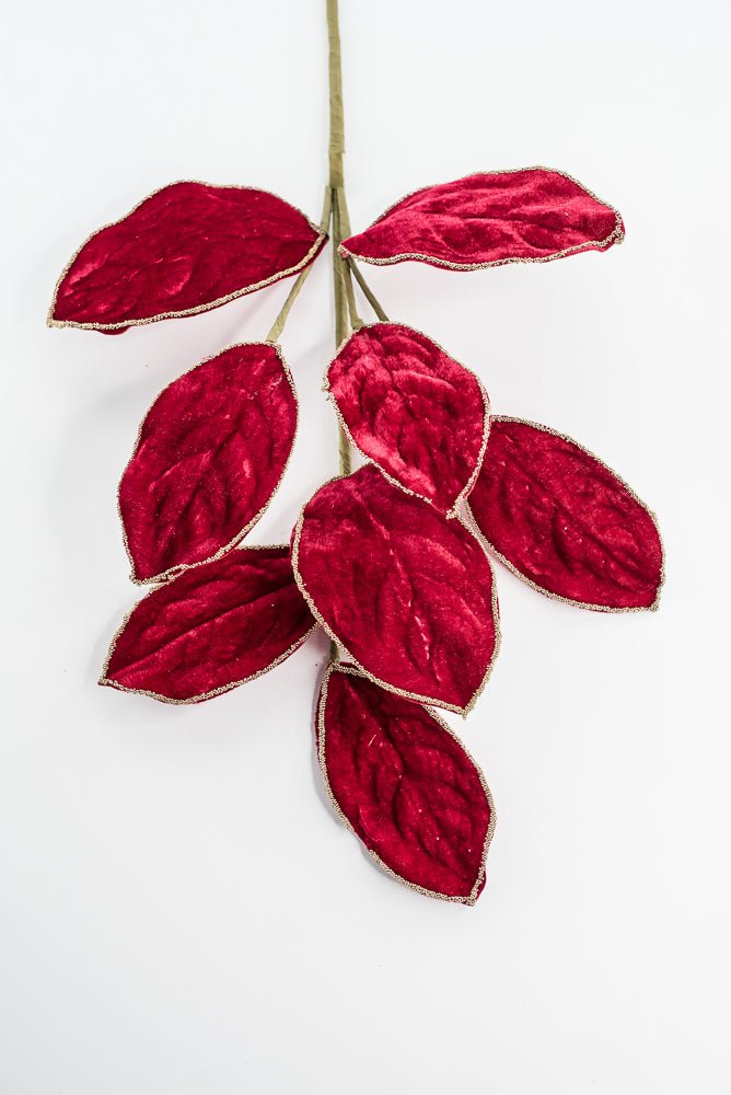 Red Velvet Magnolia Leaf Spray - 27.5" - Greenery MarketXF672R