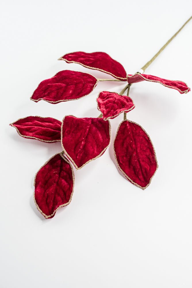 Red Velvet Magnolia Leaf Spray - 27.5" - Greenery MarketXF672R