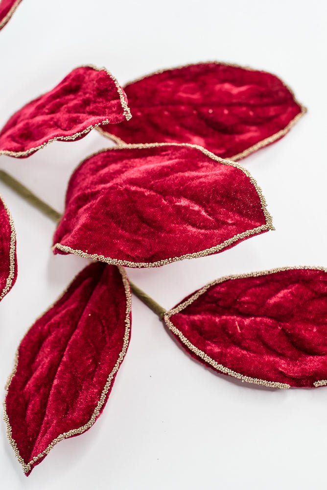 Red Velvet Magnolia Leaf Spray - 27.5" - Greenery MarketXF672R