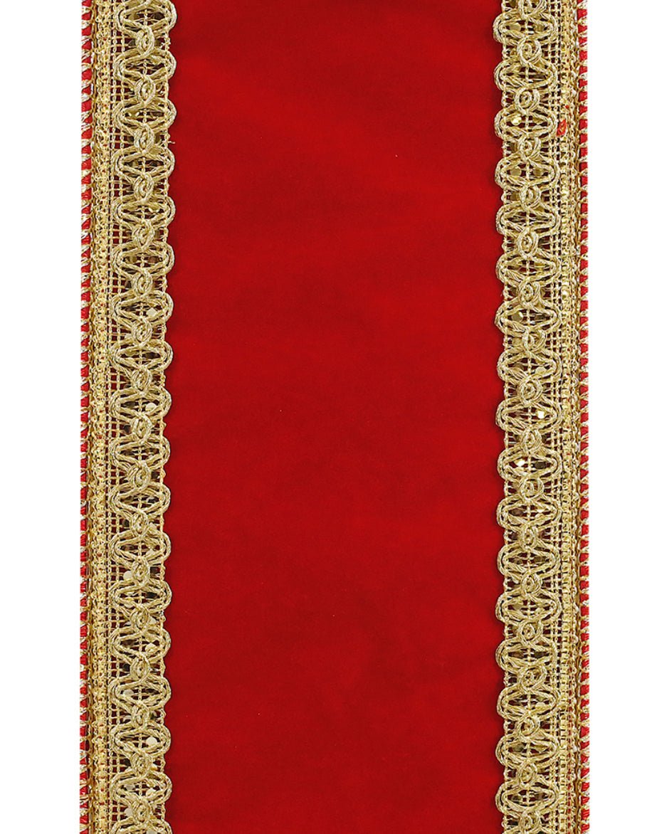 Red Velvet Wired Ribbon - 4” - Greenery Marketwired ribbon92967W - 065 - 10D