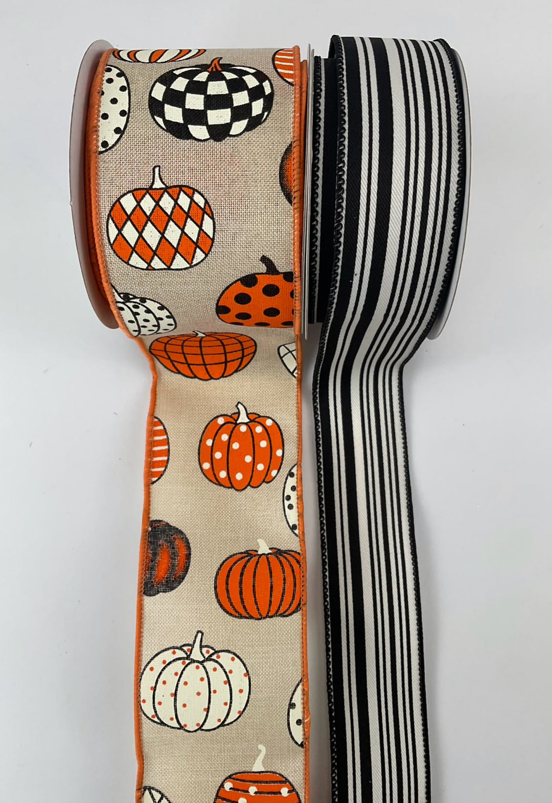 Ribbon bow bundle - patterned pumpkins x 2 - Greenery MarketRibbons & TrimPatternpumpx2