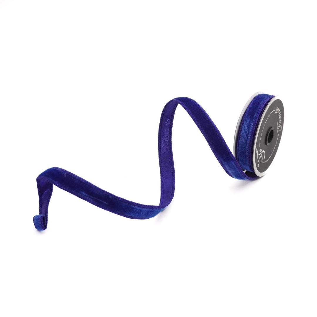 Royal Blue Velvet Luster Farrisilk Wired Ribbon - .75" - Greenery MarketRibbons & TrimRV000 - 26