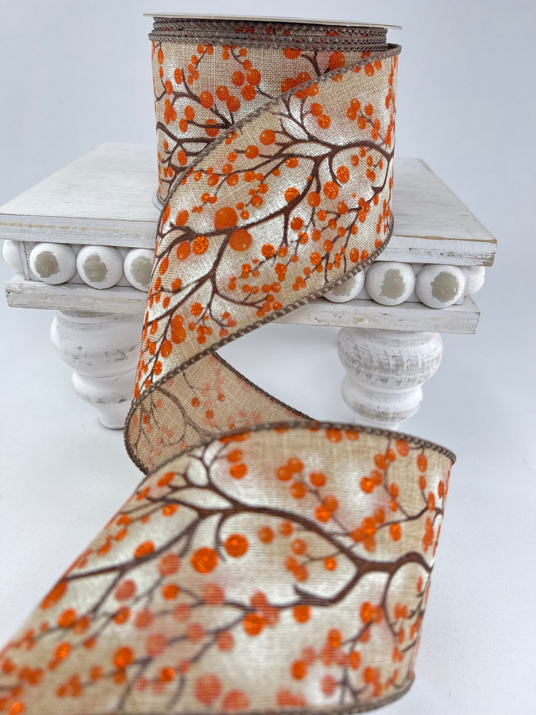 Rust Berry natural wired ribbon 2.5” - Greenery MarketRibbons & Trim179522