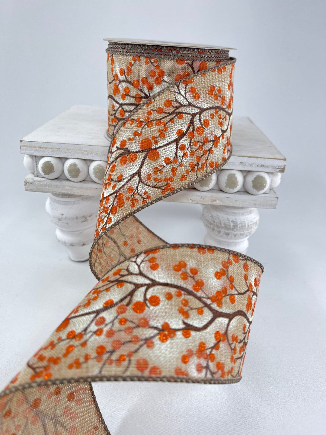 Rust Berry natural wired ribbon 2.5” - Greenery MarketRibbons & Trim179522