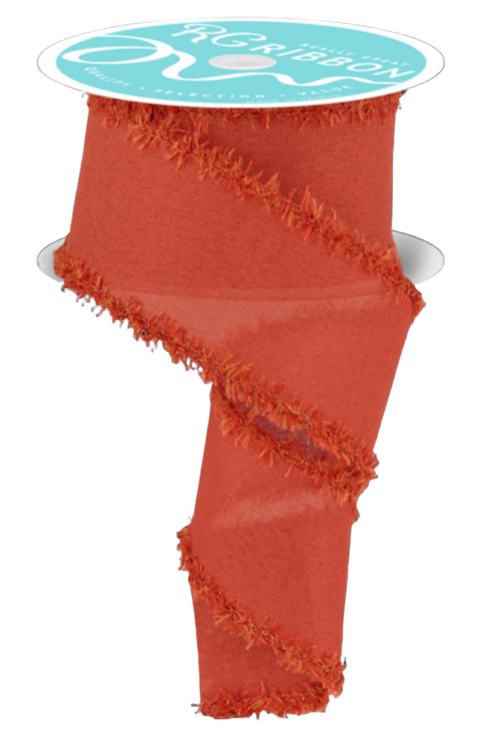 Rust solid with fluffy edge wired ribbon 2.5” - Greenery MarketWired ribbonRGC811674