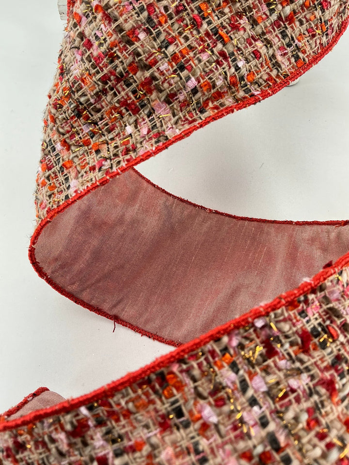 Rust tweed wired ribbon 4” - Greenery MarketRibbons & Trim138139