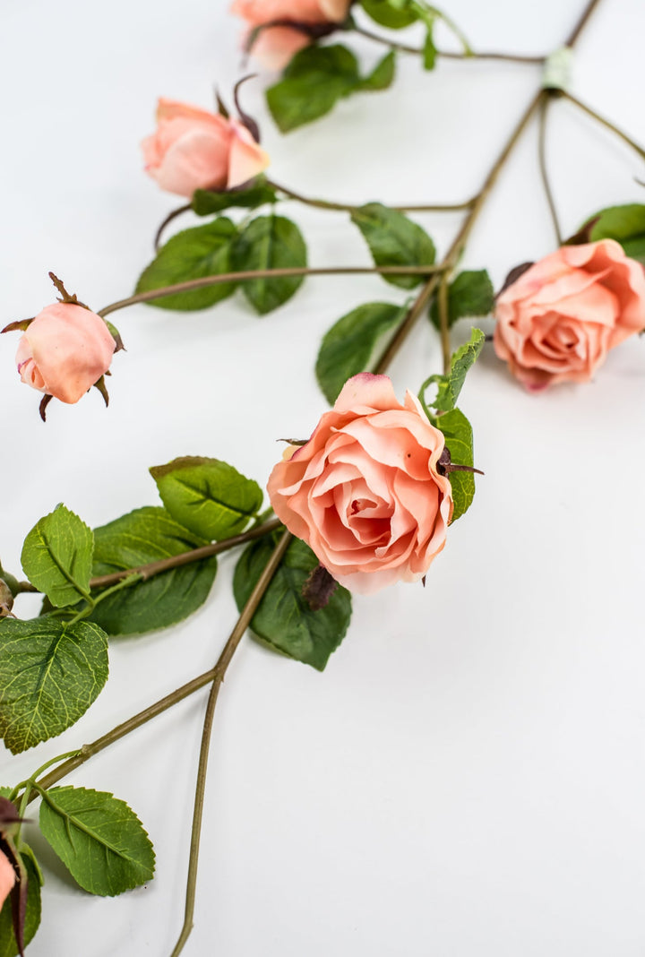 Salmon rose spray - Greenery Marketartificial flowersMTF24289 SALM