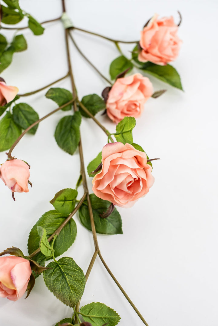 Salmon rose spray - Greenery Marketartificial flowersMTF24289 SALM