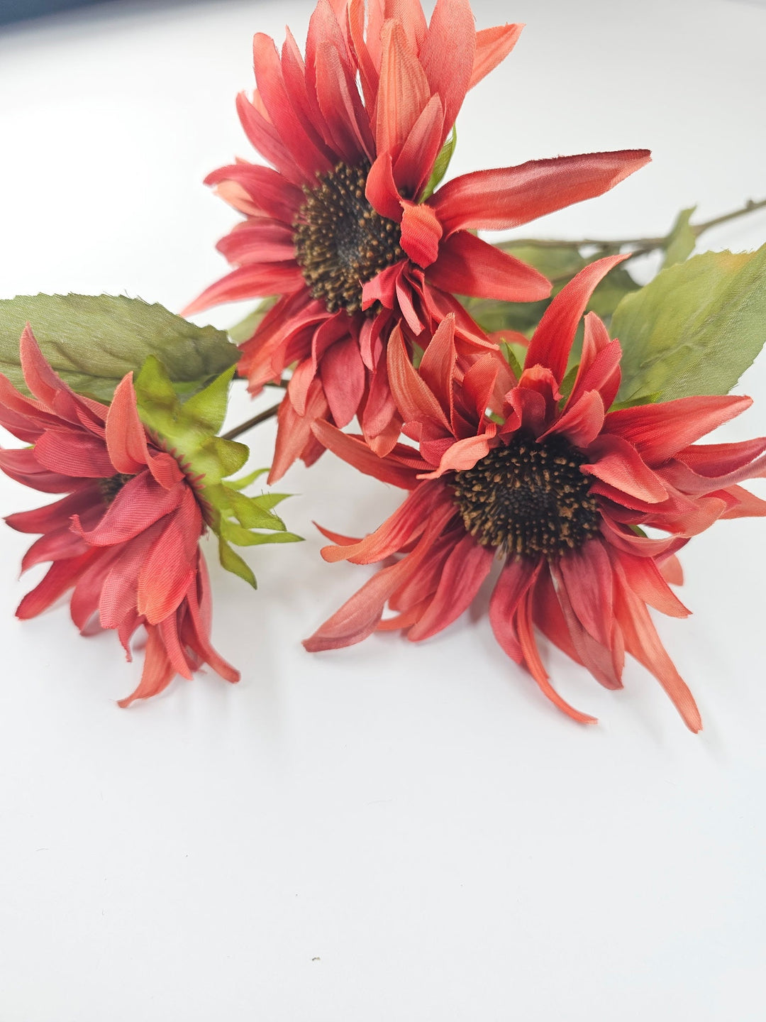 Salmon Sunflower spray - Greenery MarketArtificial Flora6114 - DKMV