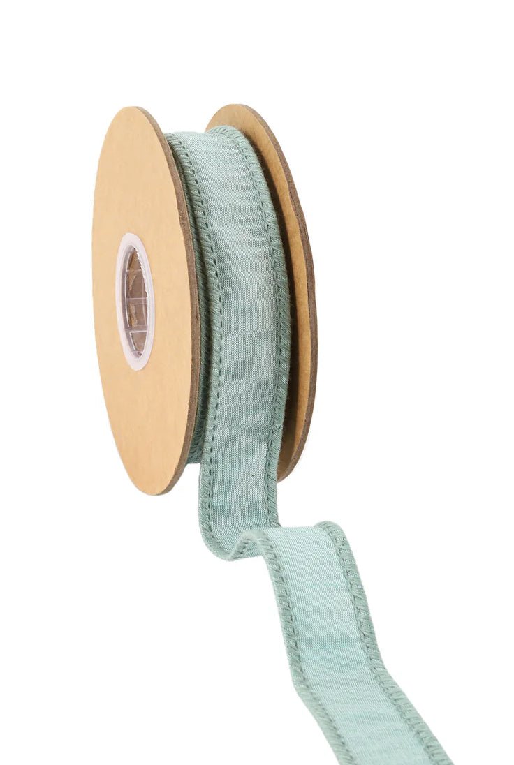 Seafoam Dupioni Wired Ribbon 1" - Greenery MarketWired ribbon9100W - 519 - 25E