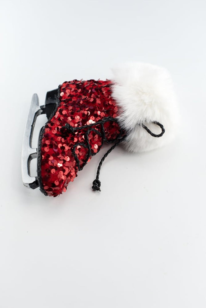 Sequin ice skate ornament - 6.75” - Greenery Market40115