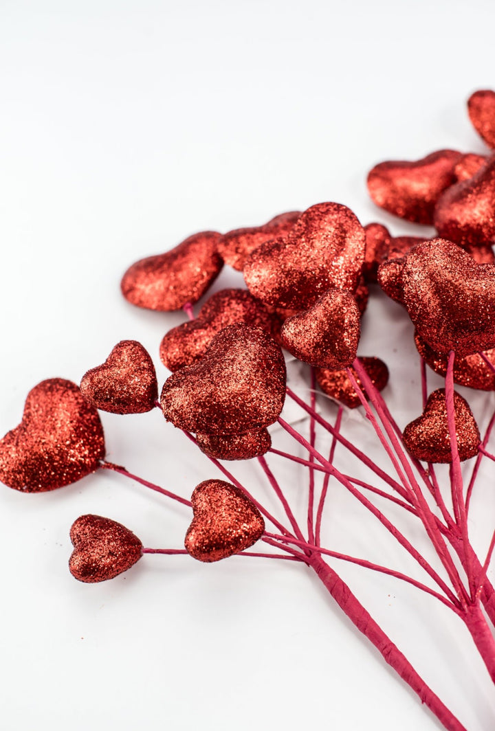 Set of 6 Red Heart Valentine’s Picks - Greenery MarketPicks64826