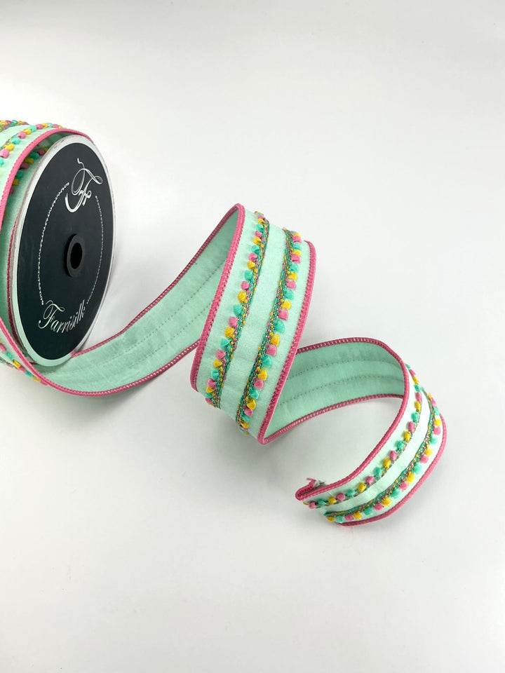 Sherbert Puffs 2” Farrisilk Wired Ribbon - Mint - Greenery MarketRibbons & TrimSR110 - 13