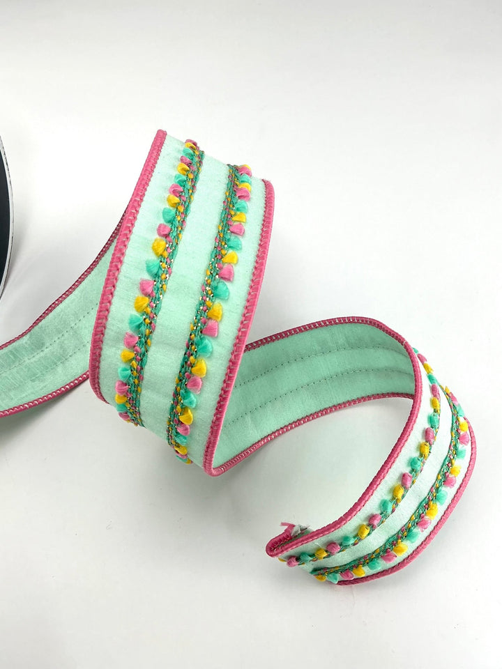 Sherbert Puffs 2” Farrisilk Wired Ribbon - Mint - Greenery MarketRibbons & TrimSR110 - 13
