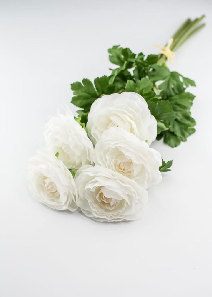 Silk Ranunculus bundle - white - Greenery Marketartificial flowers84318-CR