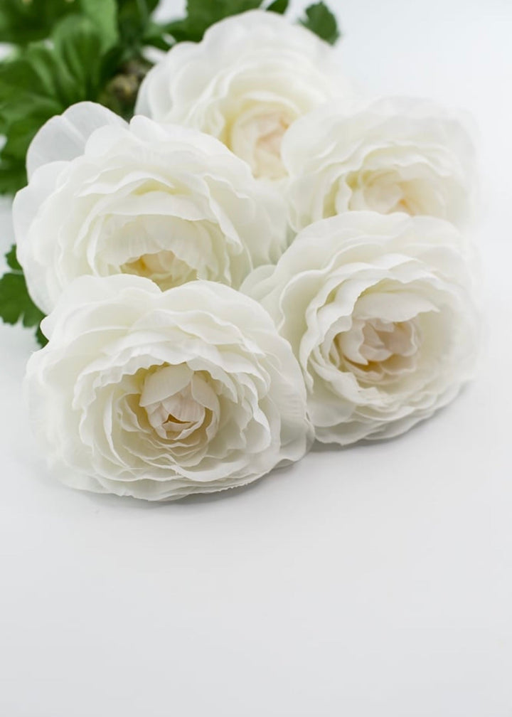 Silk Ranunculus bundle - white - Greenery Marketartificial flowers84318-CR